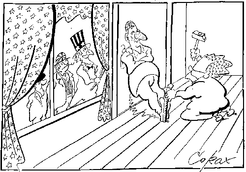 CORAX karikatura
